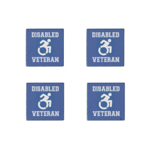 Disabled Veteran Stone Magnet