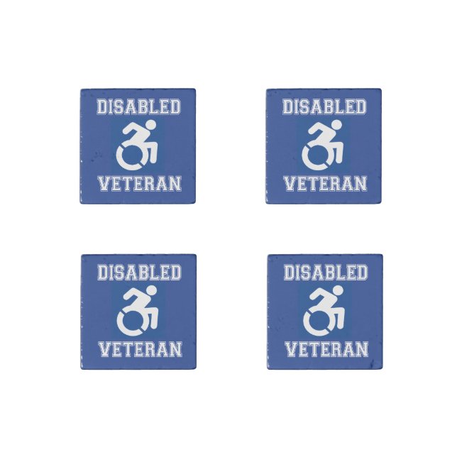 Disabled Veteran Stone Magnet (Front)