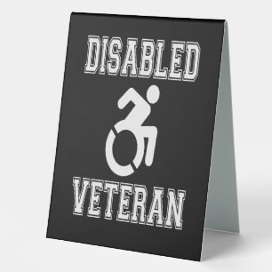Disabled Veteran Table Tent