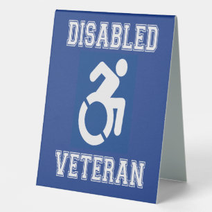 Disabled Veteran Table Tent