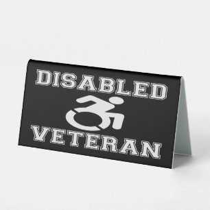 Disabled Veteran Table Tent