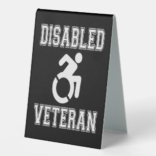 Disabled Veteran Table Tent