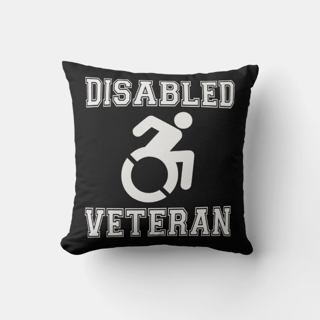 Disabled Veteran Throw Pillow (Front)