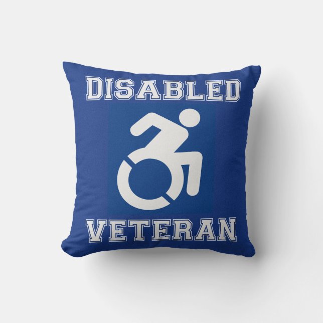 Disabled Veteran Throw Pillow (Front)