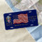 Disabled Veteran USA Flag Custom Text Vanity