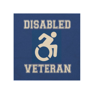 Disabled Veteran Wood Wall Art