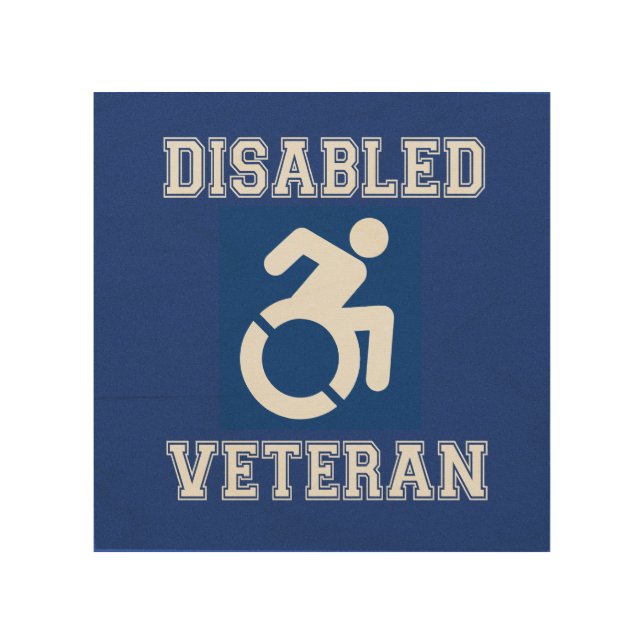Disabled Veteran Wood Wall Art (Front)
