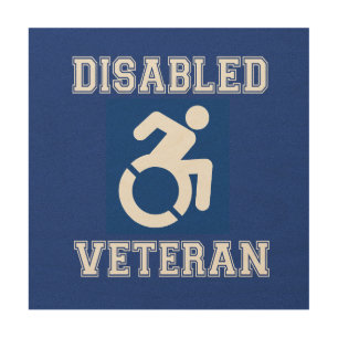 Disabled Veteran Wood Wall Art