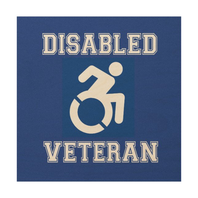 Disabled Veteran Wood Wall Art (Front)