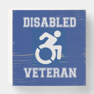 Disabled Veteran Wooden Box Sign