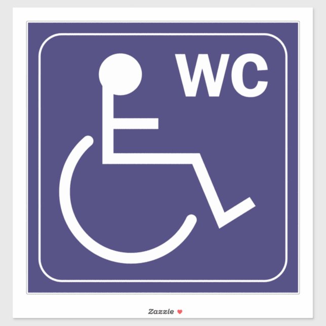 Disabled WC Toilet Wheelchair Sticker Symbol (Sheet)