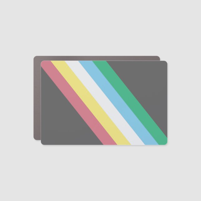 Disablity Pride Flag--Updated Edition Car Magnet (Front)