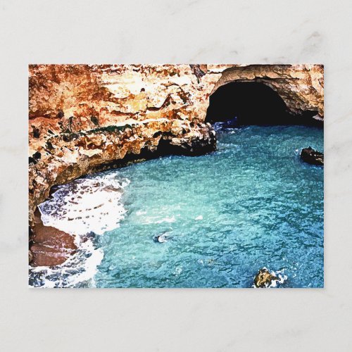 Disappearing Beach _ Vale Covo _ Algarve Portugal Postcard