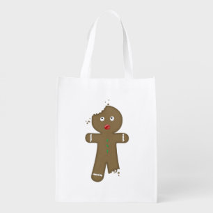 Disappearing Gingerbread Man Grocery Bag