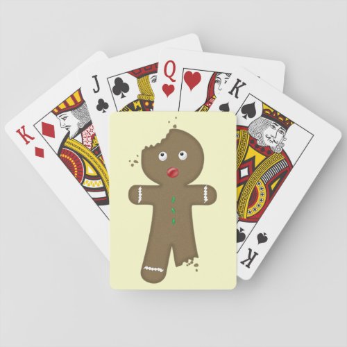 Disappearing Gingerbread Man Poker Cards