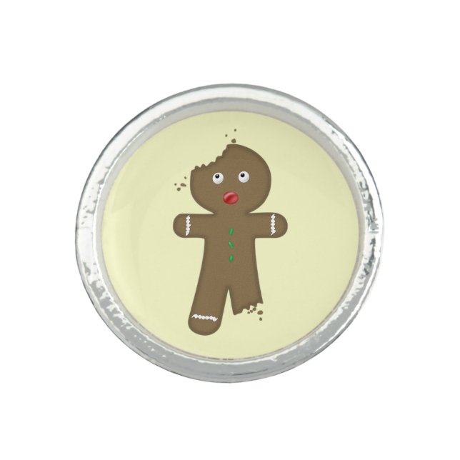 Disappearing Gingerbread Man Ring (Front)