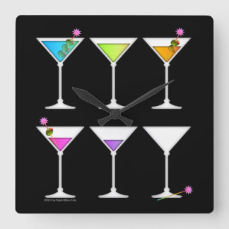 DISAPPEARING MARTINI WALL CLOCK