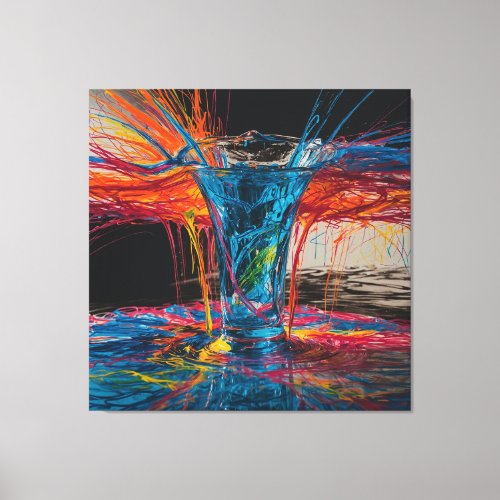 Disappearing Water Abstract image Canvas Print