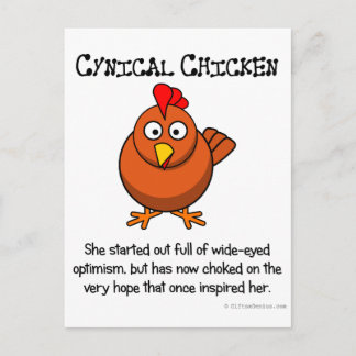 Disappointed and choked by hope postcard