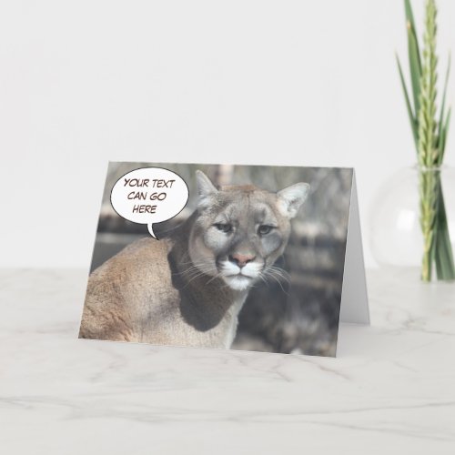 Disappointed Cougar Greeting Card