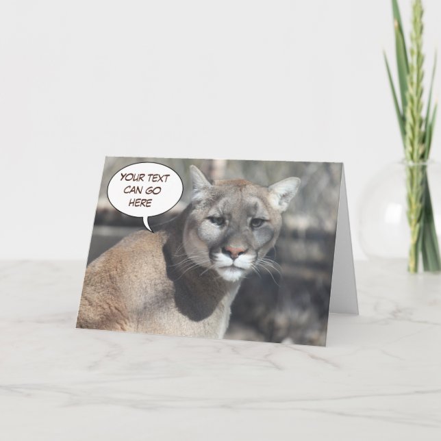 Disappointed Cougar Greeting Card (Front)
