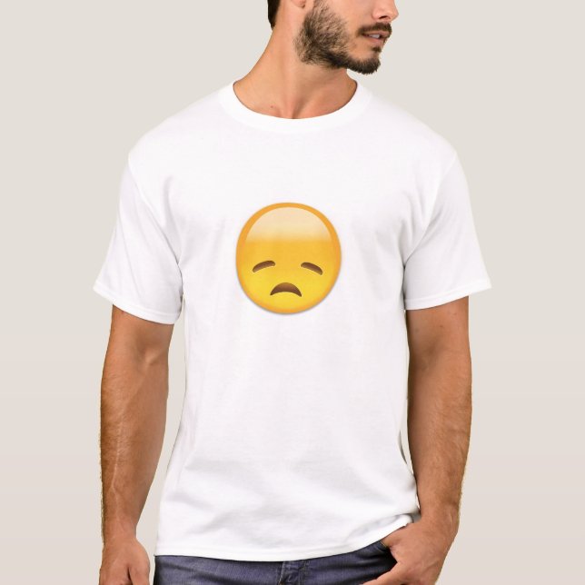 Disappointed Face Emoji T-Shirt (Front)