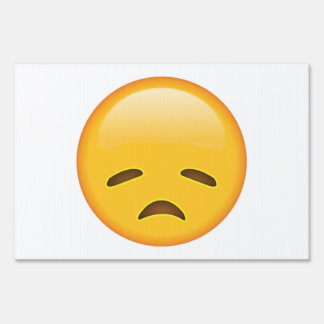 Disappointed Face - Emoji Yard Sign