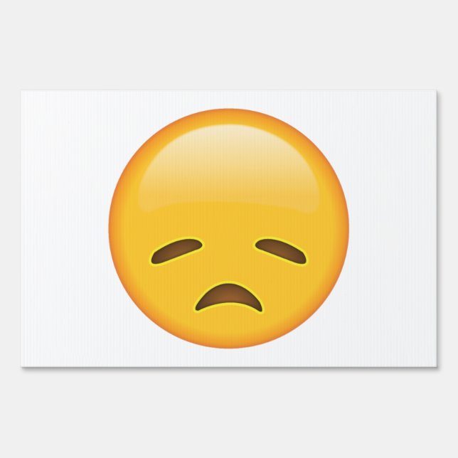Disappointed Face - Emoji Yard Sign (Front)