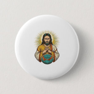 Disappointed Jesus Deflated Exercise Ball Gym Fail Button