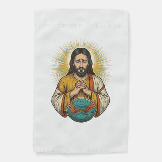 Disappointed Jesus Deflated Exercise Ball Gym Fail Garden Flag