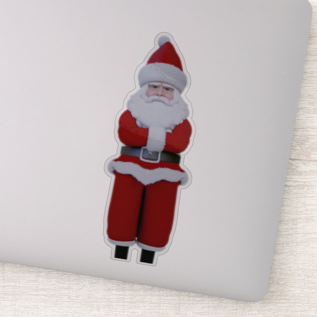 Disappointed santa chris kringle old saint nick sticker (Detail)