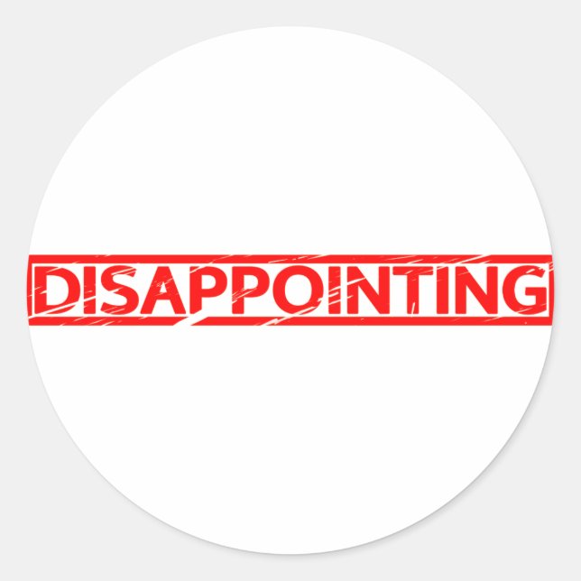 Disappointing Stamp Classic Round Sticker (Front)
