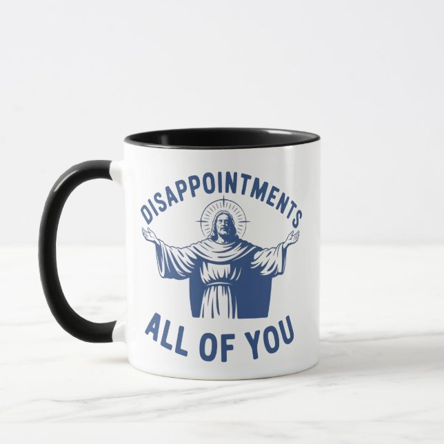 Disappointments All of You Retro Jesus Meme Christ Mug (Left)