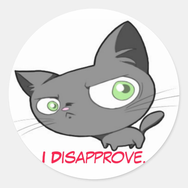 Disapproval Kitty sticker (Front)