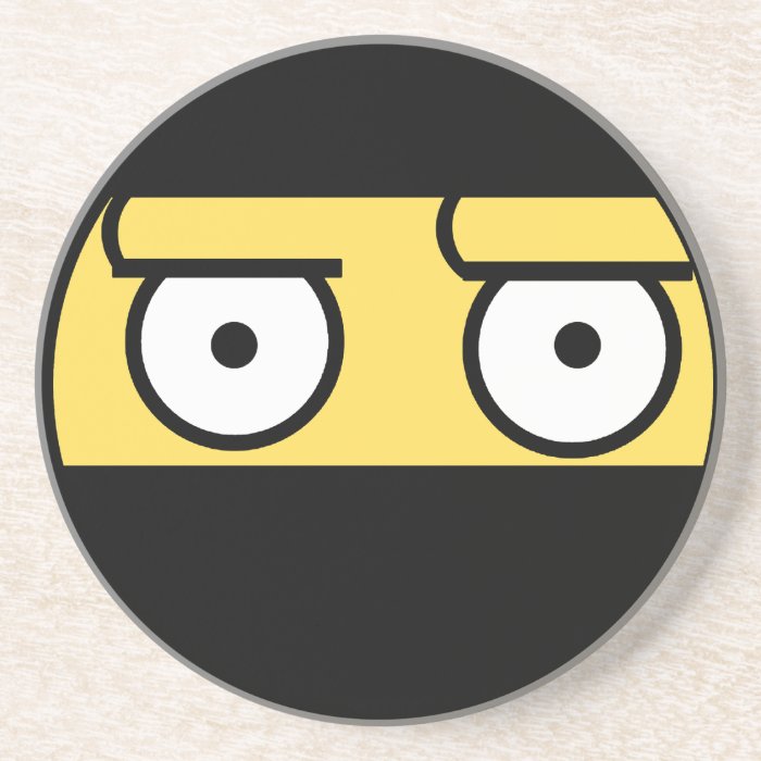 Disapproval Ninja Face Drink Coaster