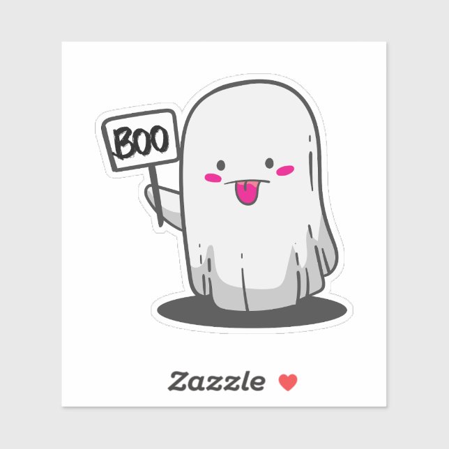 Disapproving Ghost Sticker, Halloween Ghost Sticker (Sheet)