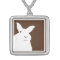 Disapproving Rabbits Brown Necklace