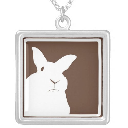 Disapproving Rabbits Brown Necklace
