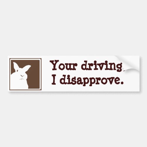 Disapproving Rabbits Bumper Sticker 1