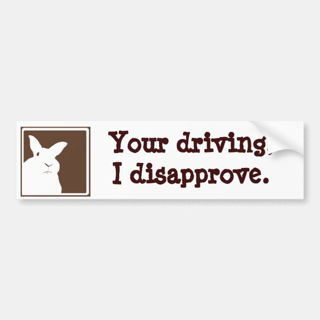 Disapproving Rabbits Bumper Sticker 1 (Front)