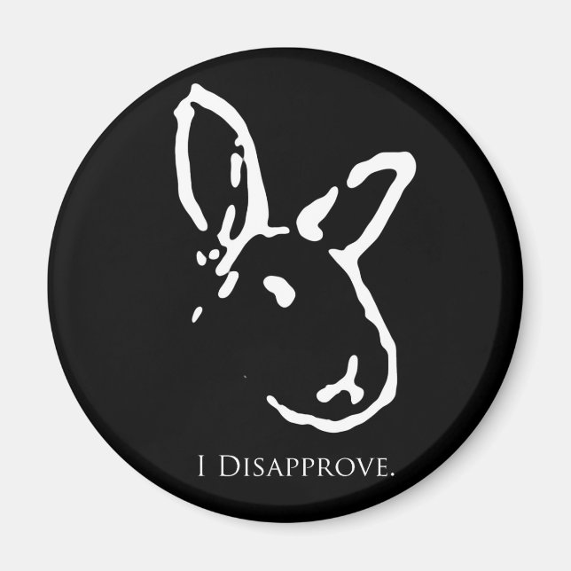 Disapproving Rabbits Magnet (Front)