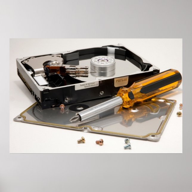 Disassembled hard drive poster (Front)