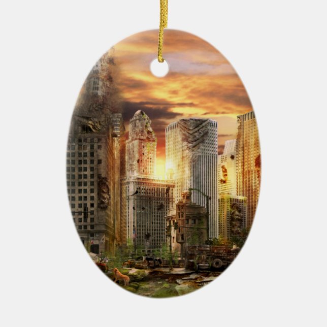 Disaster - Chicago, IL - Gotta walk the dog Ceramic Ornament (Front)