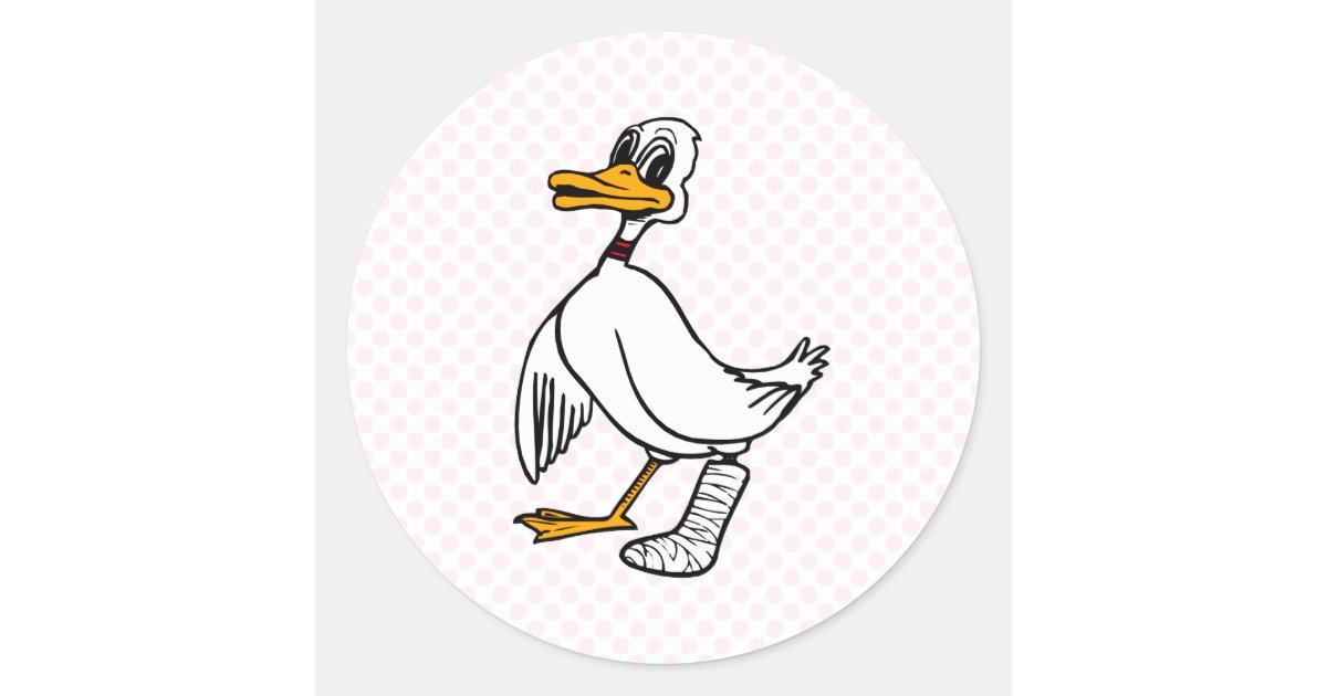 Disaster Duck Classic Round Sticker | Zazzle