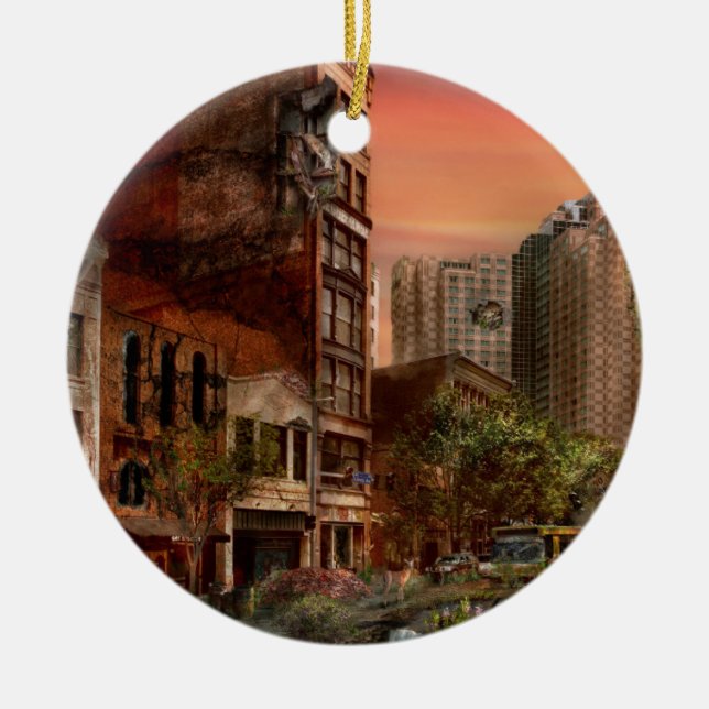 Disaster - Pittsburgh, PA - The Y2K Bug Ceramic Ornament (Front)