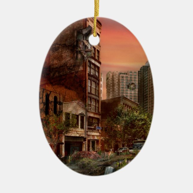 Disaster - Pittsburgh, PA - The Y2K Bug Ceramic Ornament (Front)