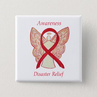 Disaster Relief Angel Awareness Ribbon Pins