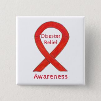 Disaster Relief Awareness Ribbon Custom Pins