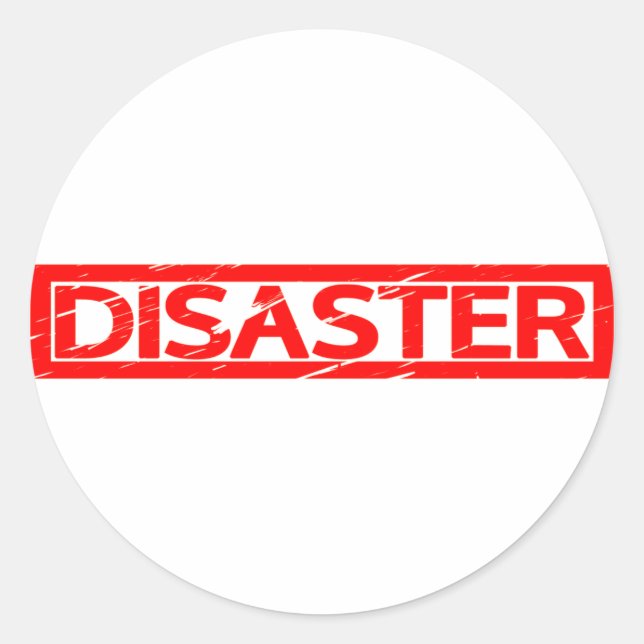 Disaster Stamp Classic Round Sticker (Front)
