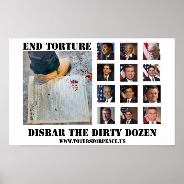 Disbar The Dirty Dozen Poster $20.00 (Front)